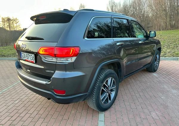 Jeep Grand Cherokee cena 119549 przebieg: 163600, rok produkcji 2019 z Dąbrowa Tarnowska małe 301